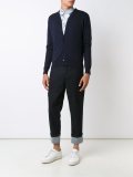 classic dual material cardigan