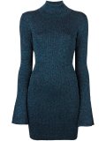 turtleneck metallic pullover