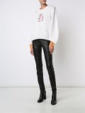 mink fur branch jumper