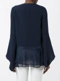 V-neck buttoned blouse