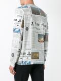 newspaper print longsleeved T-shirt