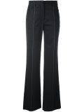 pinstripe boot-cut trousers