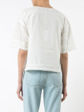 macramé detail cropped T-shirt