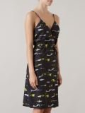 abstract print shift dress