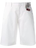 Cherry patch-embellished shorts