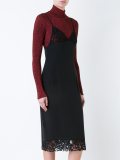 lace detailed slip dress