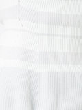 striped ruffle knit top