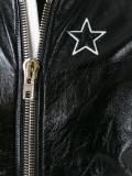 monochrome bomber jacket