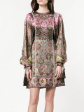 paisley print mini dress