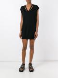 V-neck strap knitted dress
