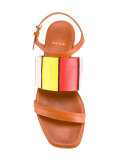 panelled colour block sandals