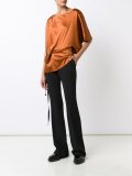 flared shortsleeved blouse