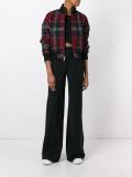 rose plaid bomber jacket