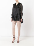 sheer panel blouse 