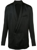 shawl lapel crossed blazer