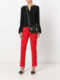 paisley print cropped trousers