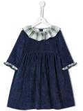 plaid detailing flared dress
