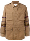 embroidered sleeve field jacket 