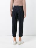 gold-tone pinstripe trousers