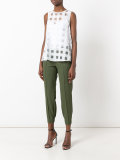 sheer square-cut blouse