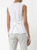 neck placket sleeveless tank