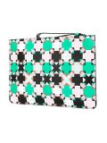 geometric print clutch