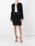 ruffle embellished pencil skirt