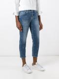 straight cropped jeans