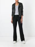 frayed flared trousers