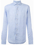 denim button-up shirt