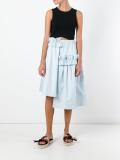 ruched asymmetrical skirt