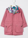 floral collage reversible parka