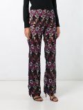 floral macrame trousers