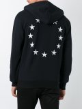 circular star print hoodie
