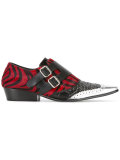 multi-wear buckle zebra shoes