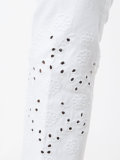 eyelet-detail cropped jeans