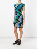 geometric pattern knitted dress