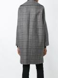 checked oversized coat