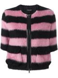fluffy striped jacket