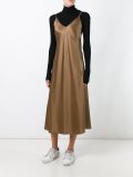 ruffle detail midi dress