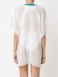 v-neck embroidered breach dress