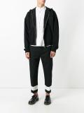 stitched panel hoodie 