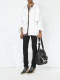 flared cuff military style jacket