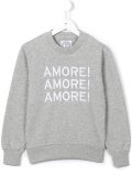 amore print sweatshirt