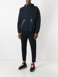 zip-detail hooded sweatshirt