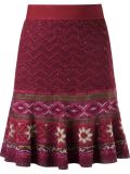 tricot flared skirt