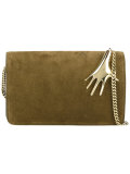 metallic embellished crossbody bag