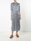 striped midi shirt dress