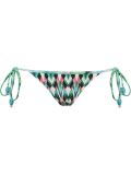 side tie printed bikini bottoms
