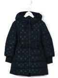 polka dot padded coat